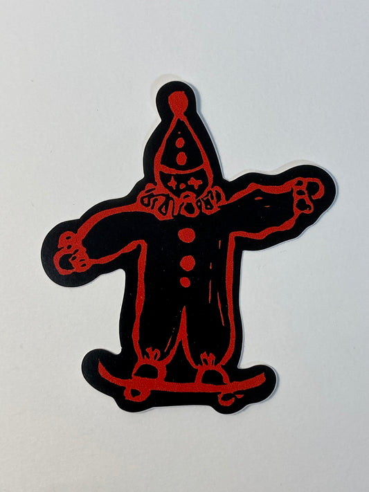 Skate Clown print sticker