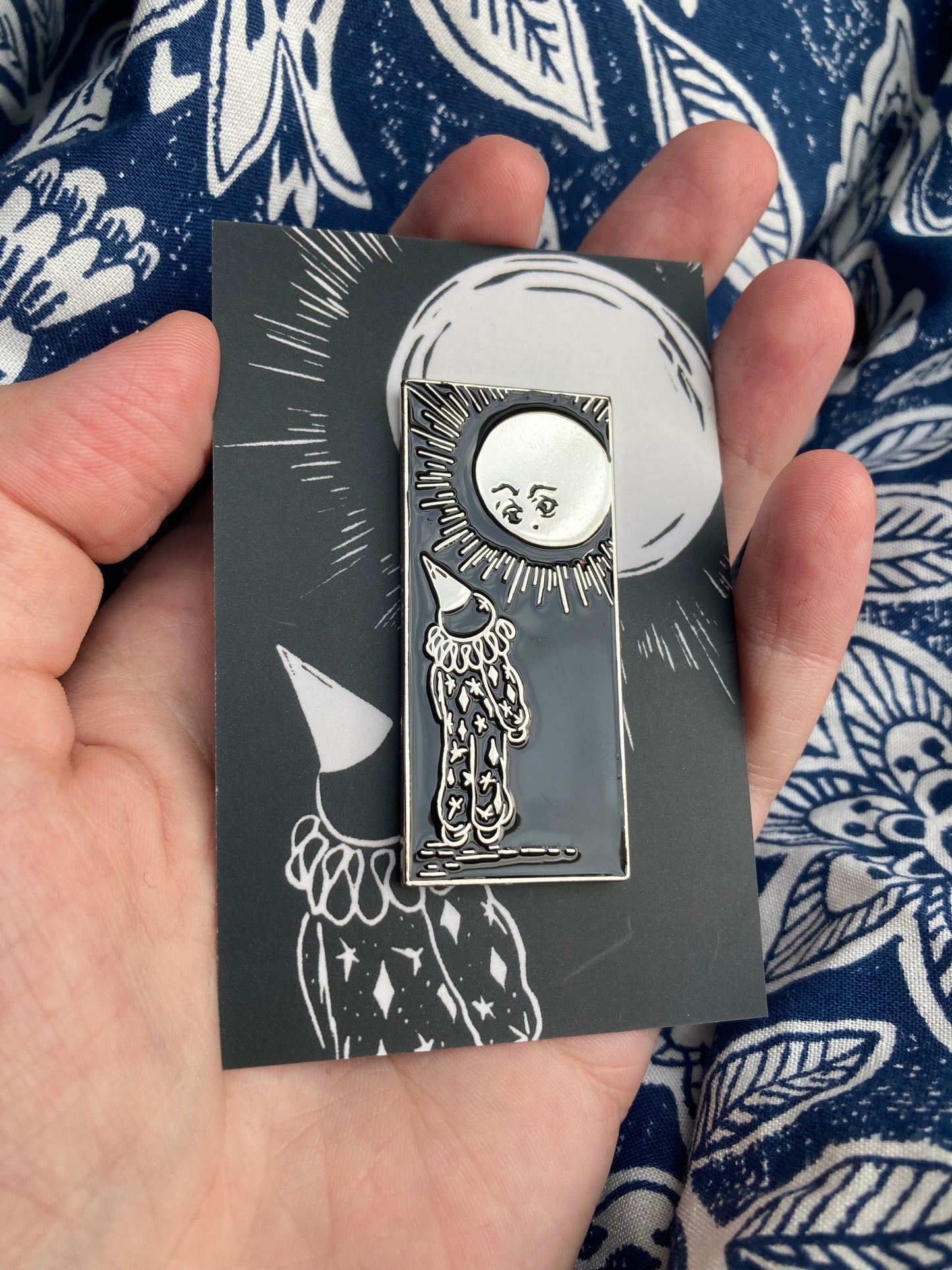 'Gossiping with the Moon' Enamel Badge