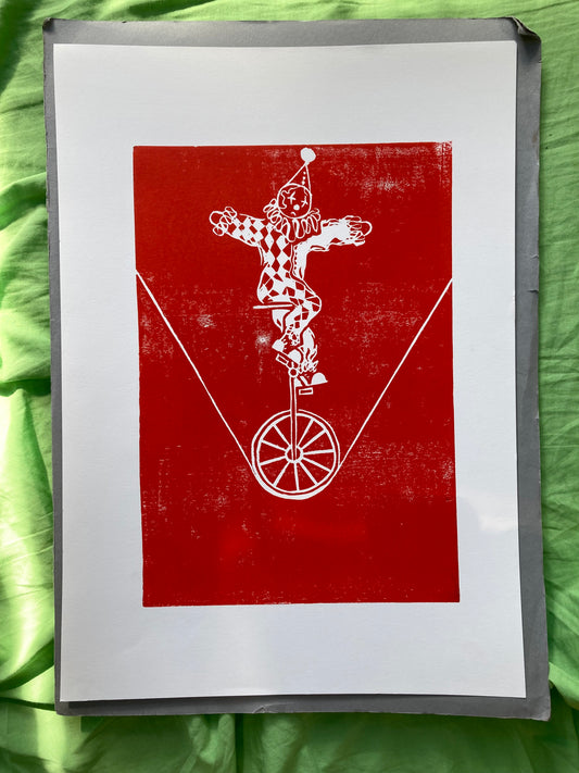 A3 Unicycle original print