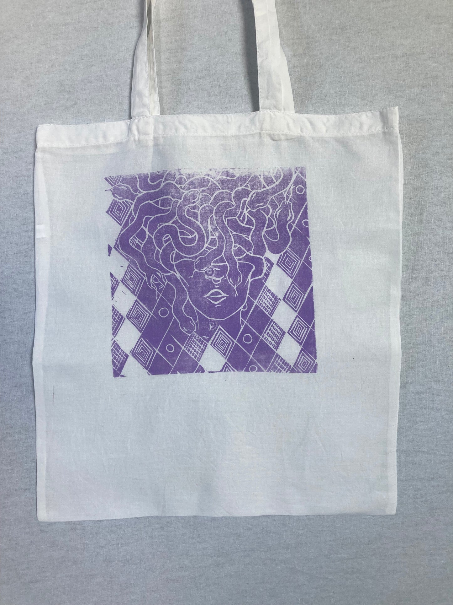 Handprinted tote bag