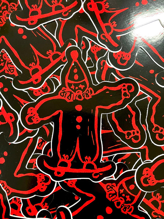 Skate Clown print sticker