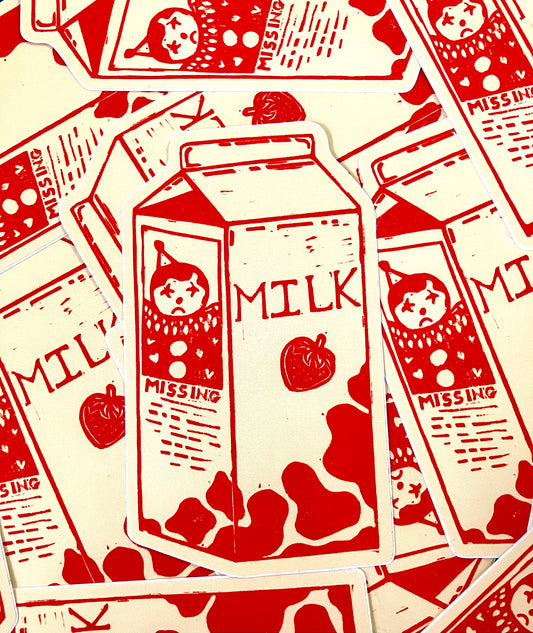 Milk print sticker