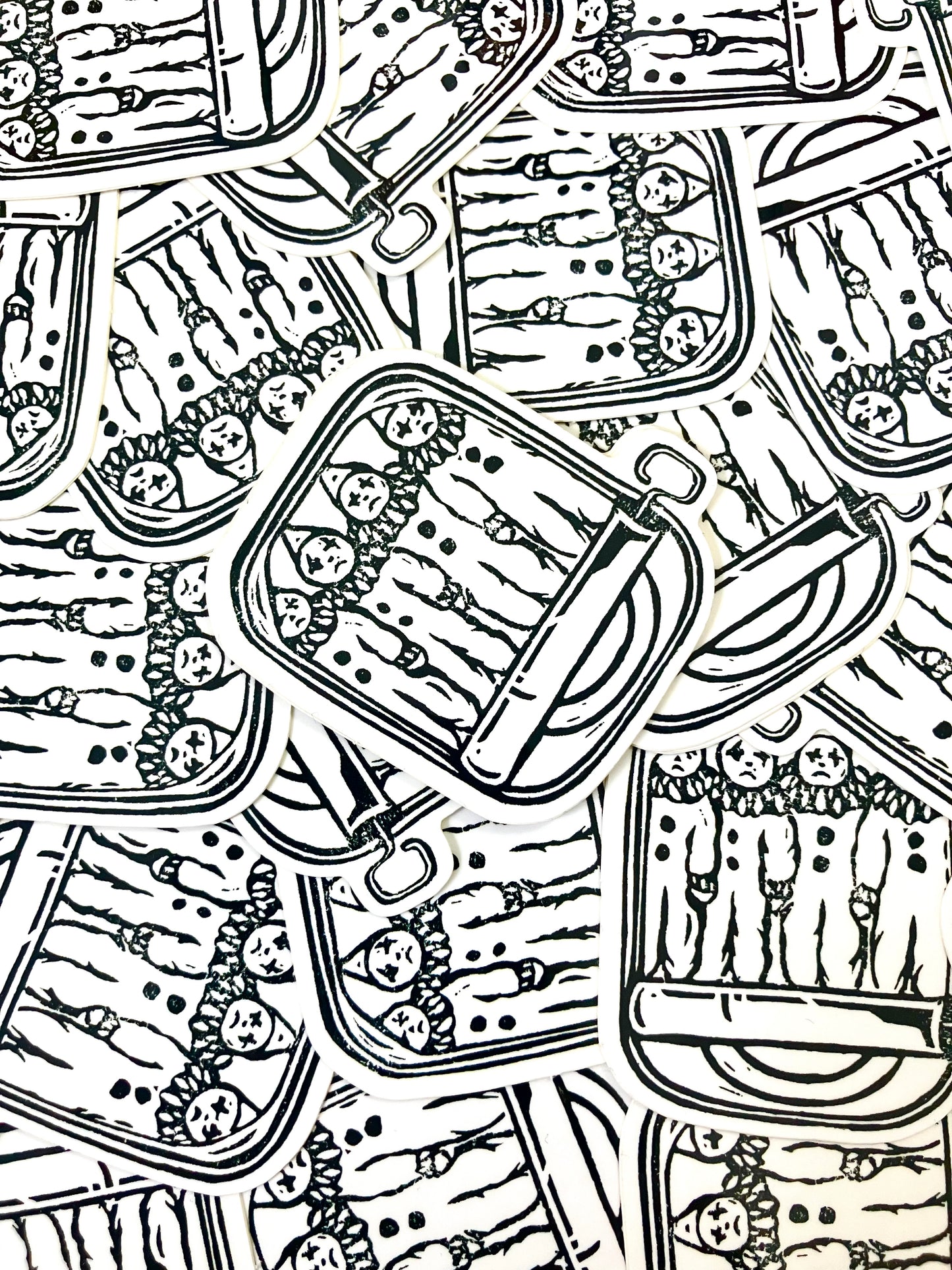 Sardines print small sticker