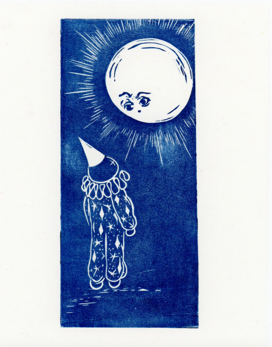 Gossiping with the moon original print