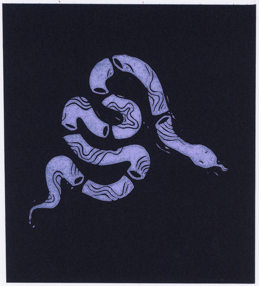 Diced snake original print