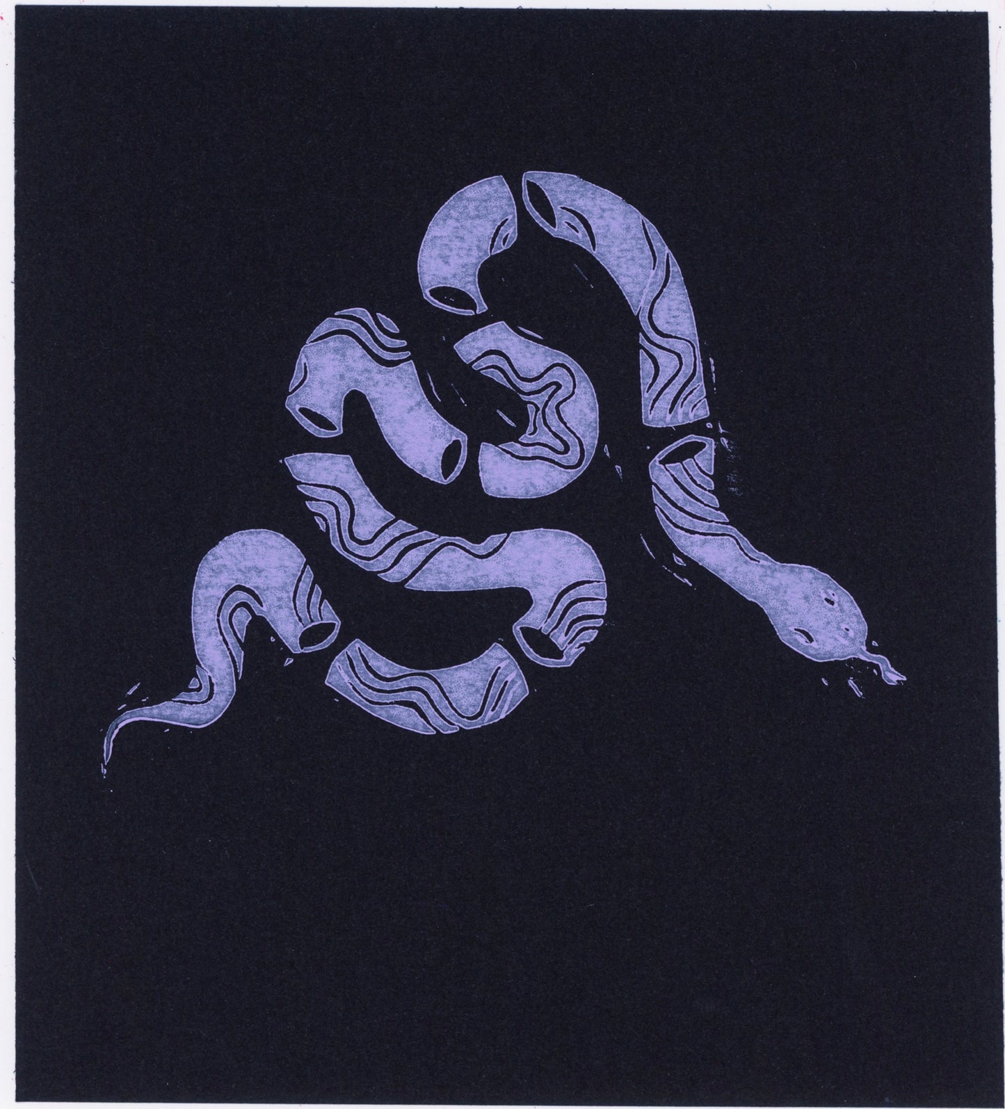 Diced snake original print