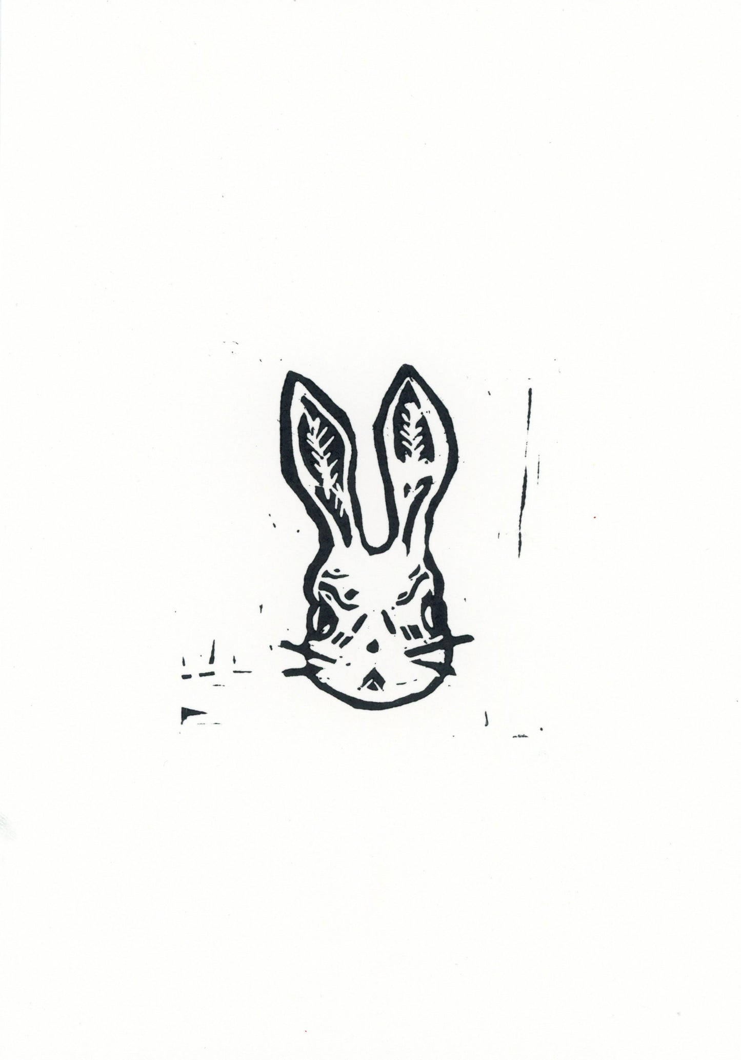 Cross bunny original print