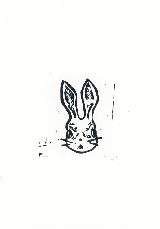 Cross bunny original print