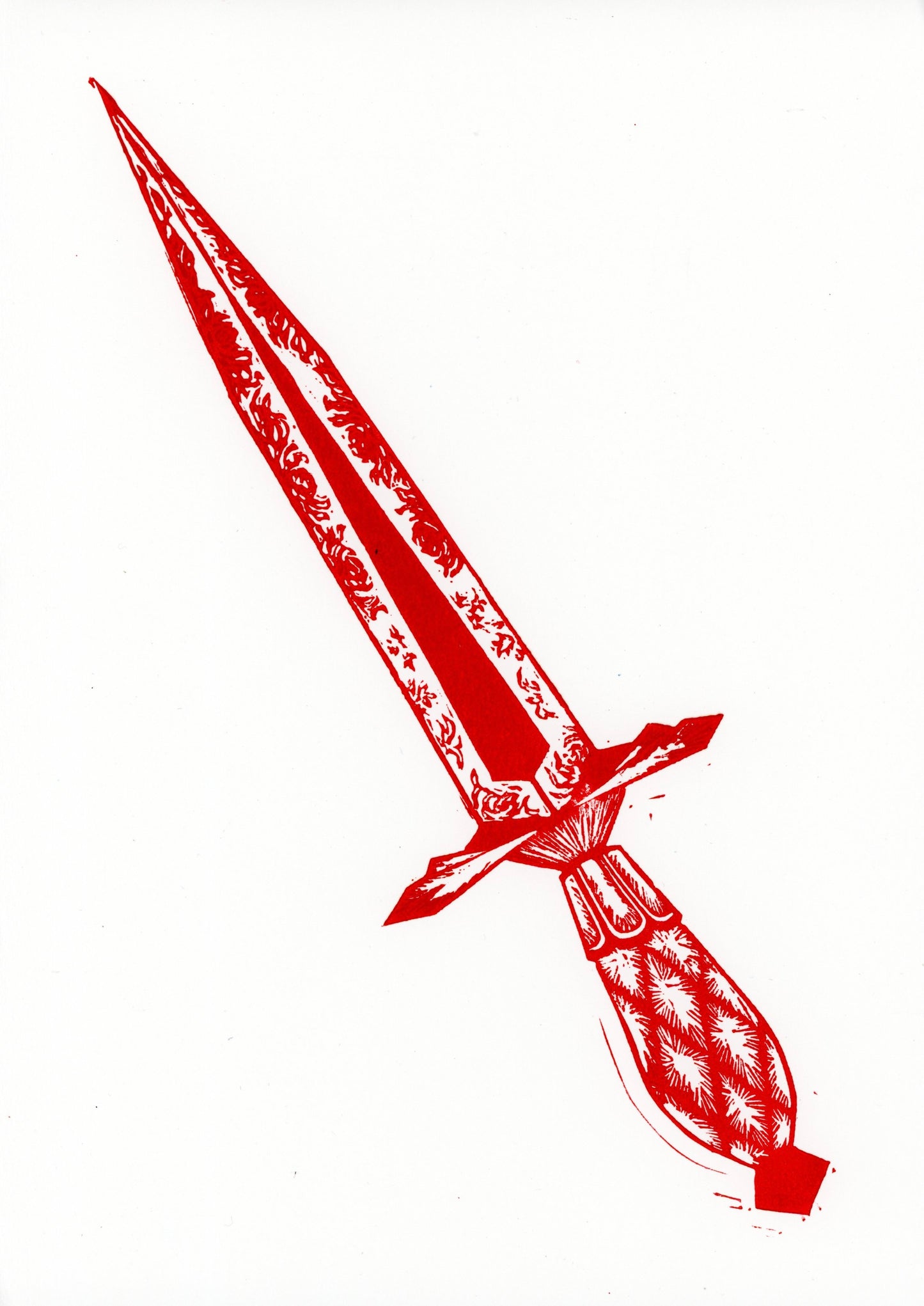 'Engraved dagger' original print