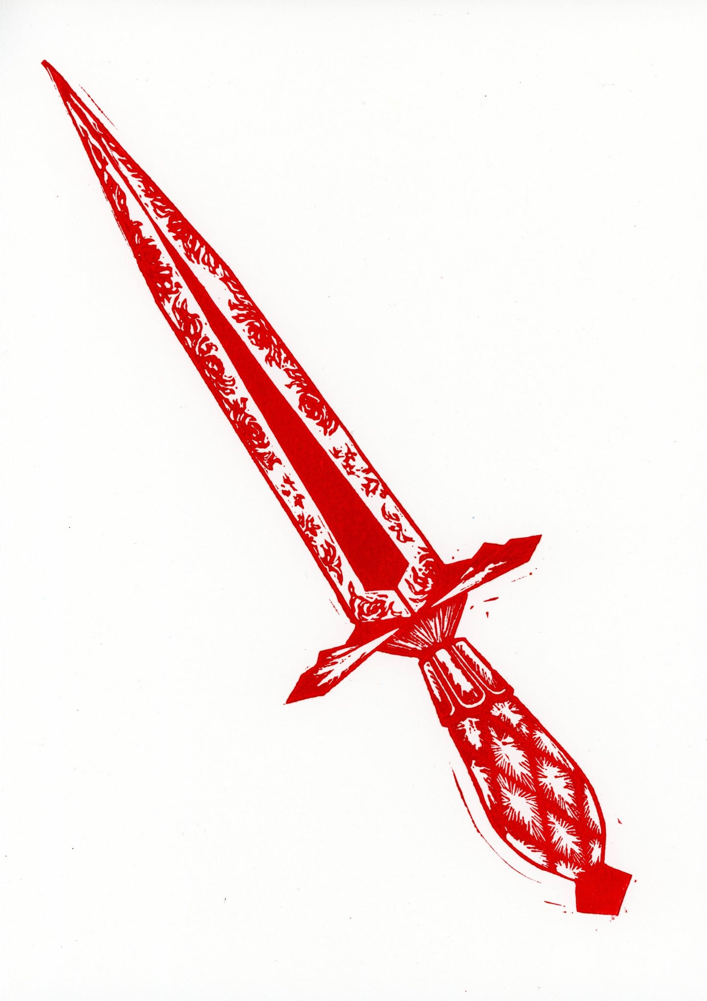 'Engraved dagger' original print