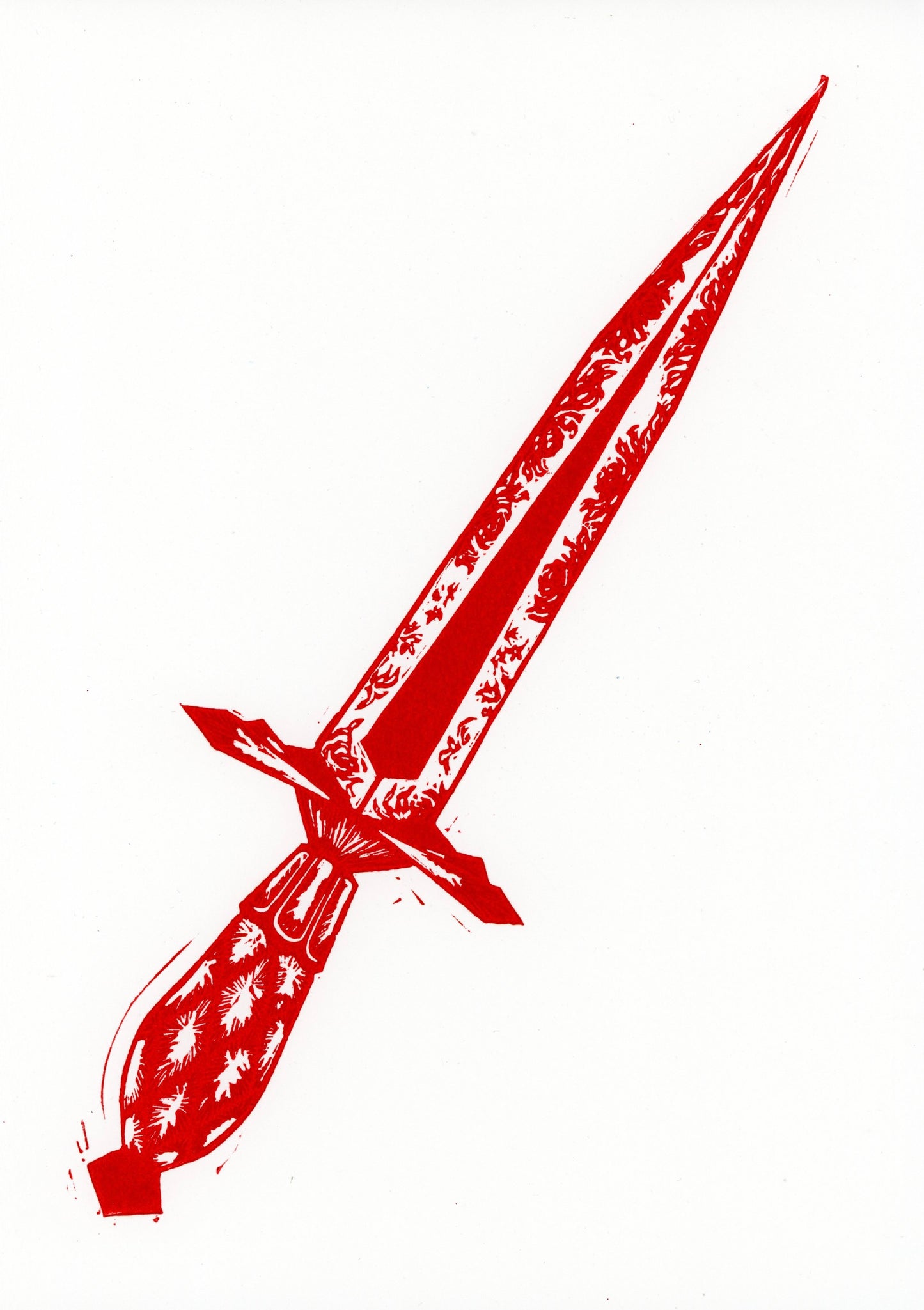 'Engraved dagger' original print