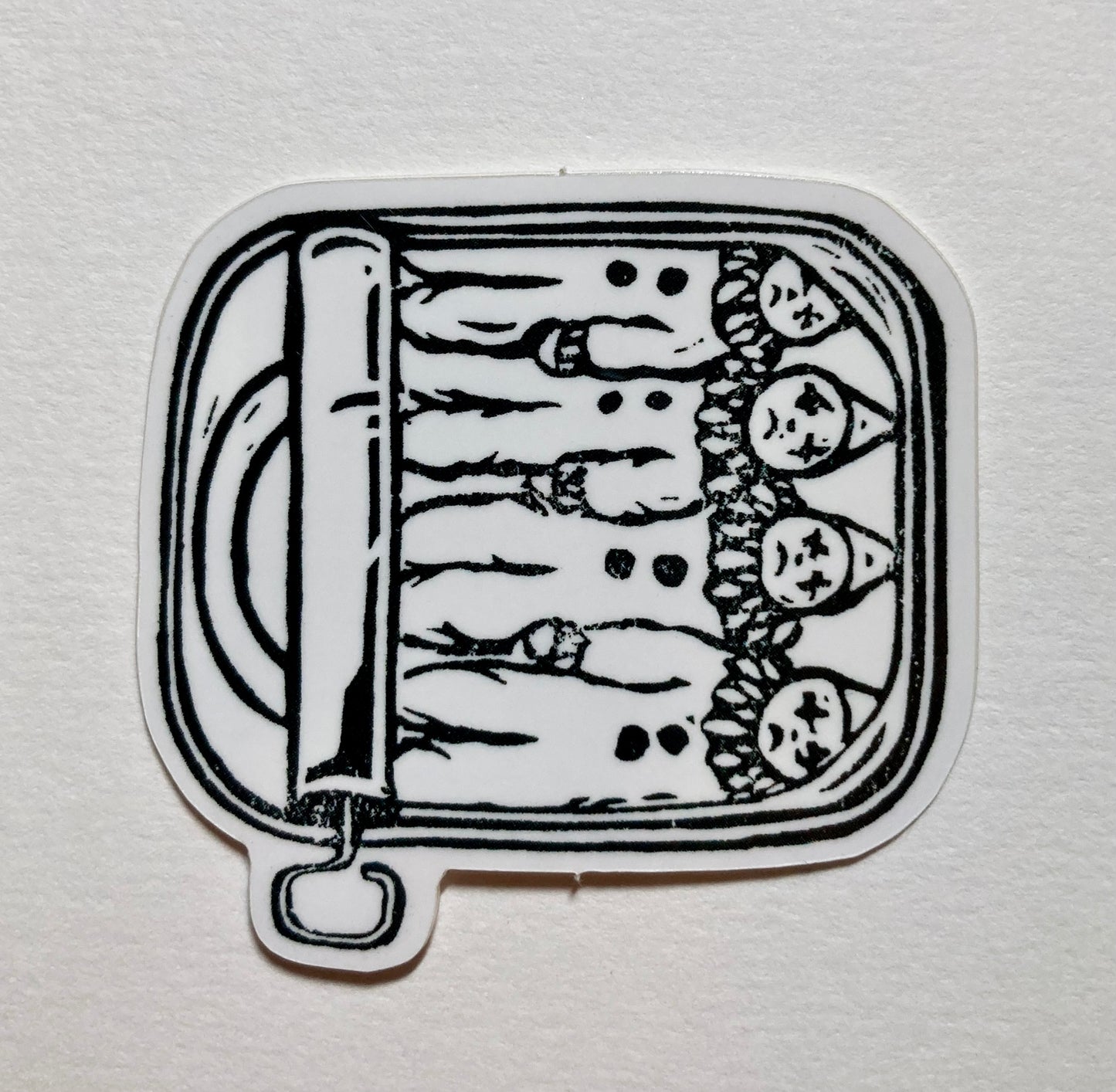 Sardines print small sticker