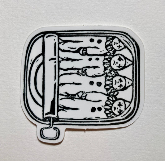 Sardines print small sticker