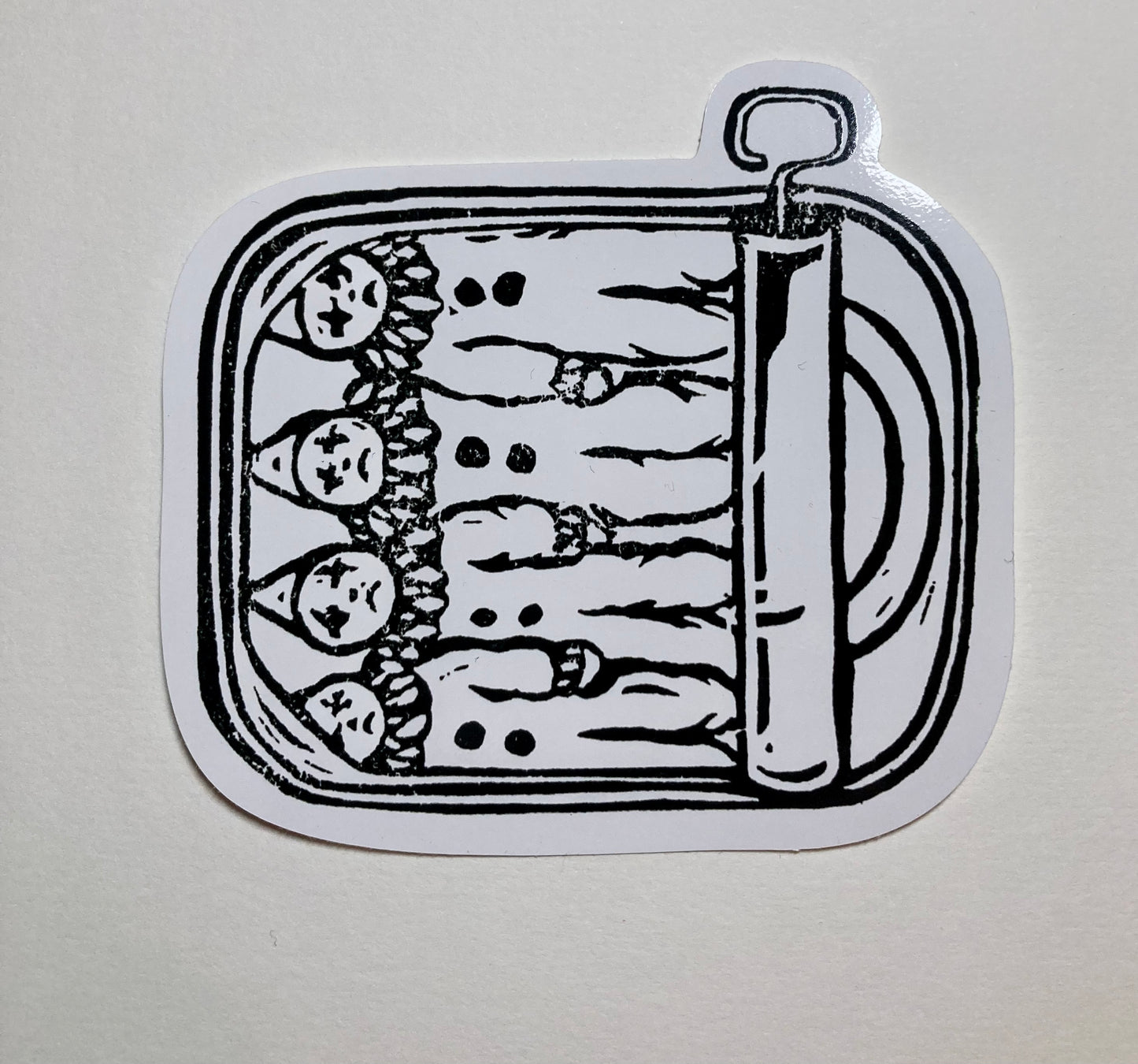 Sardines print sticker