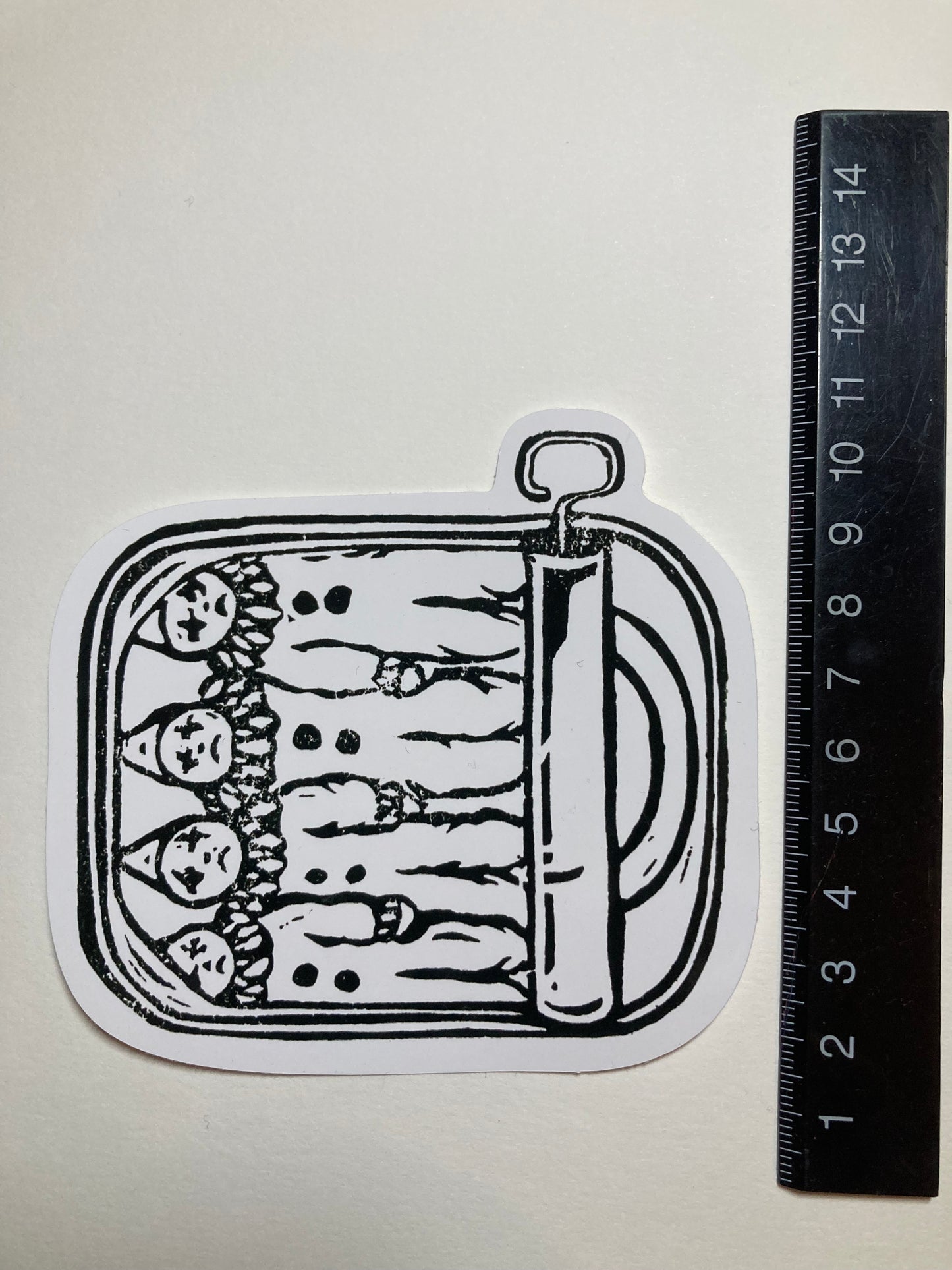 Sardines print sticker