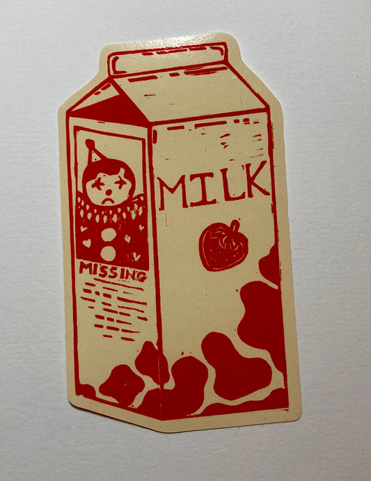 Milk print sticker