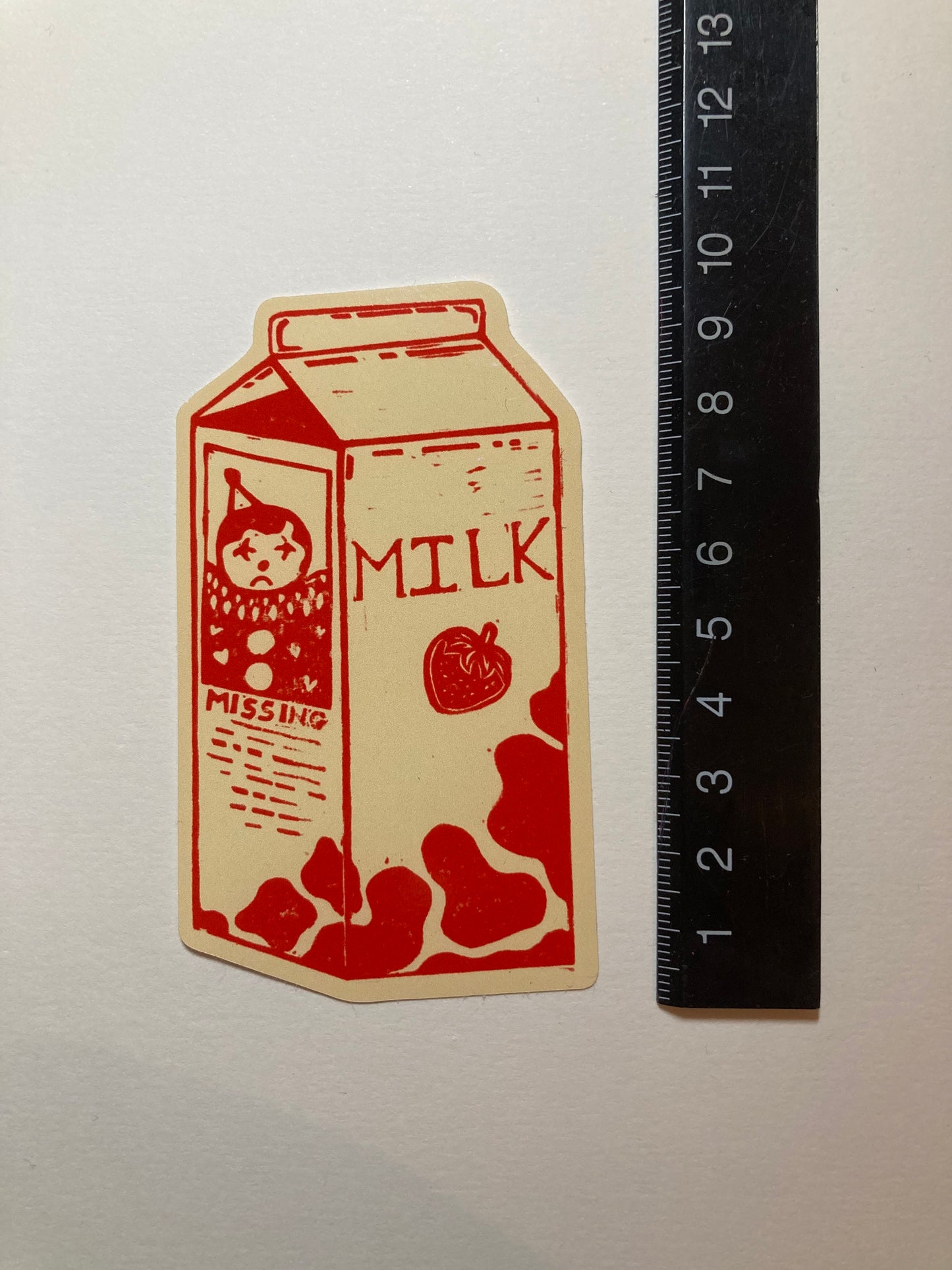 Milk print sticker