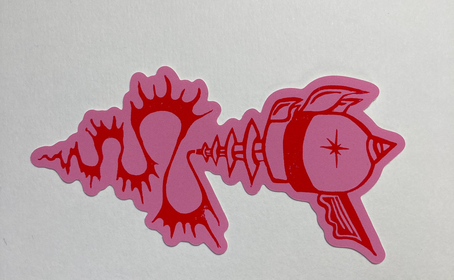 Ray gun print sticker