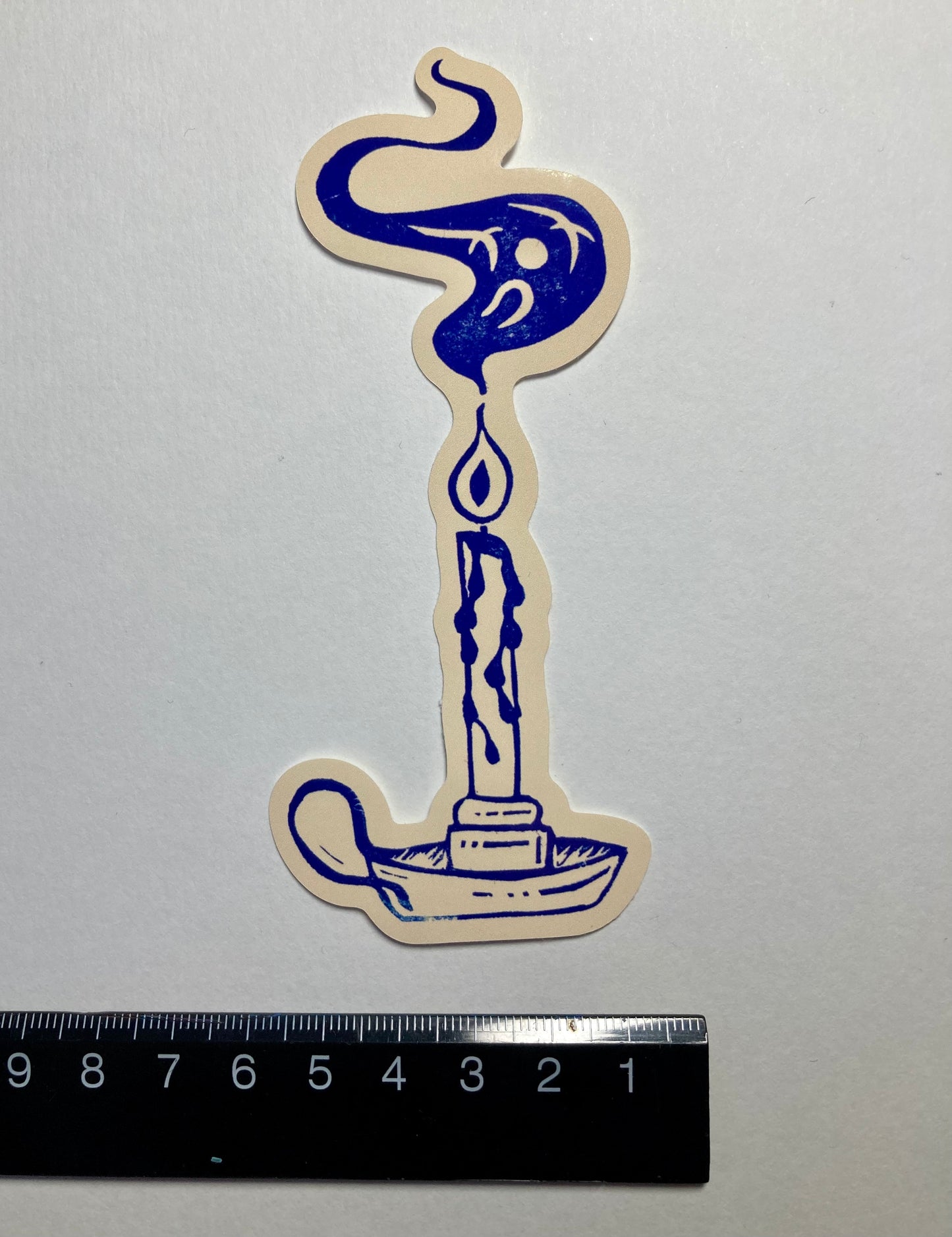 Candle smoke print sticker