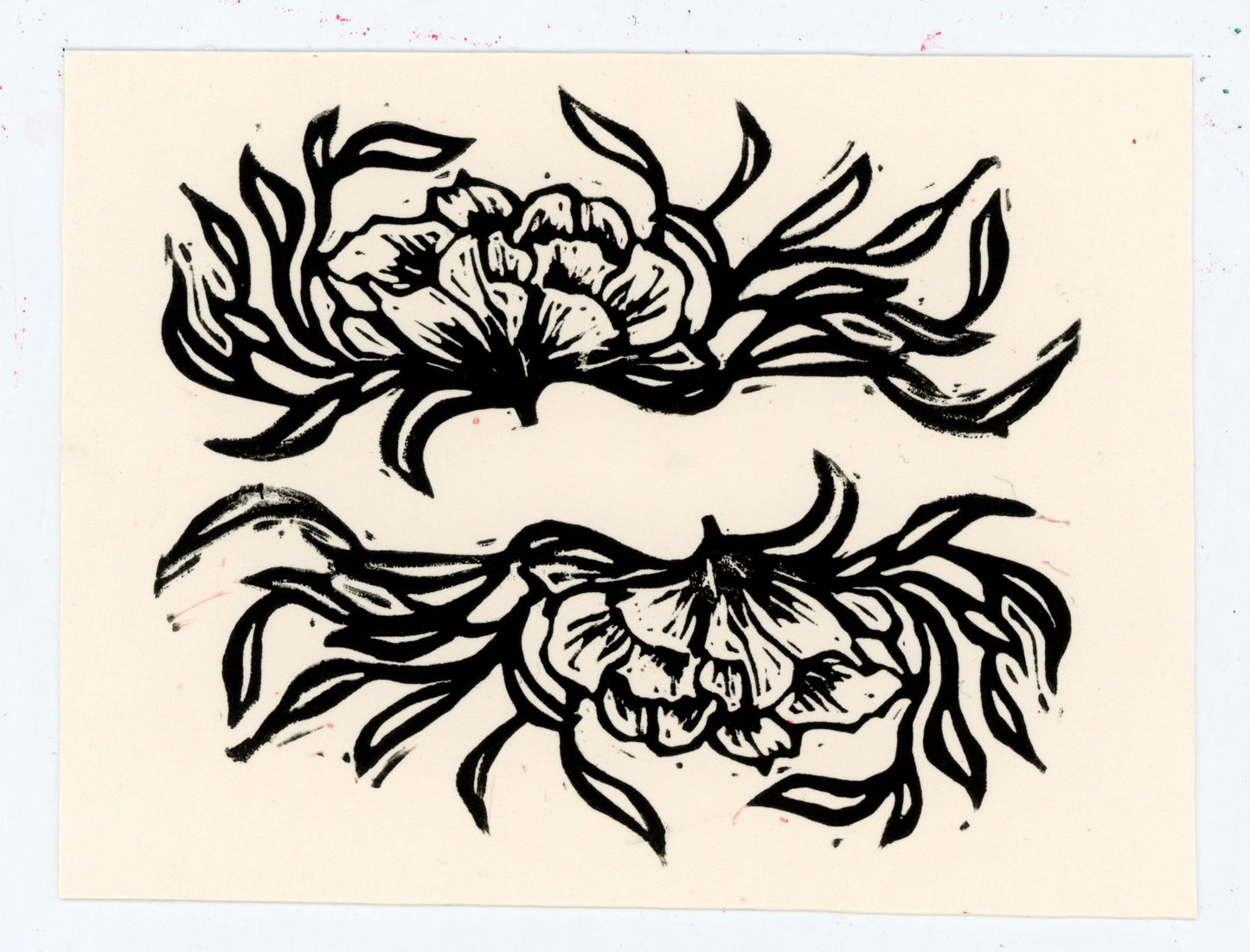 Floral original print (black ink)