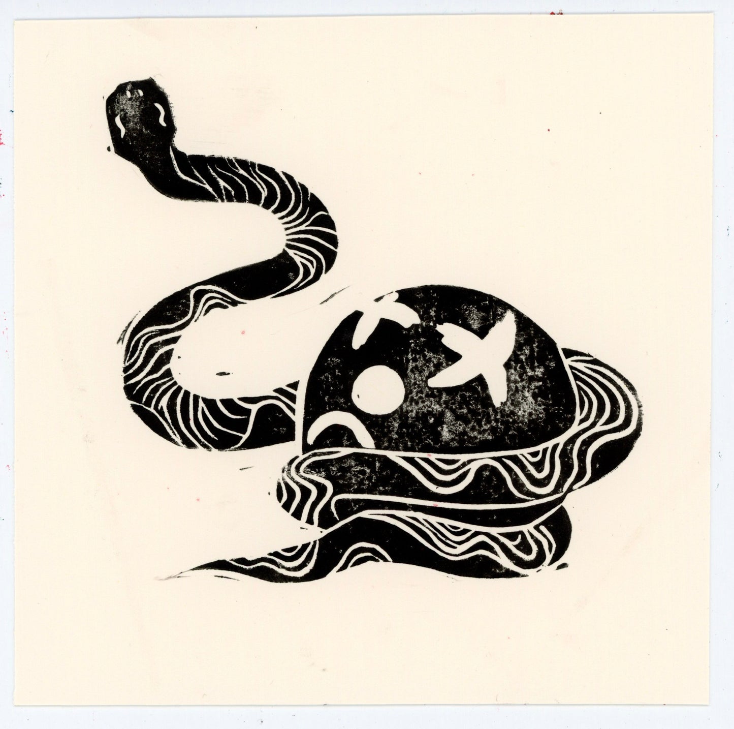 Snake food original print (black ink)