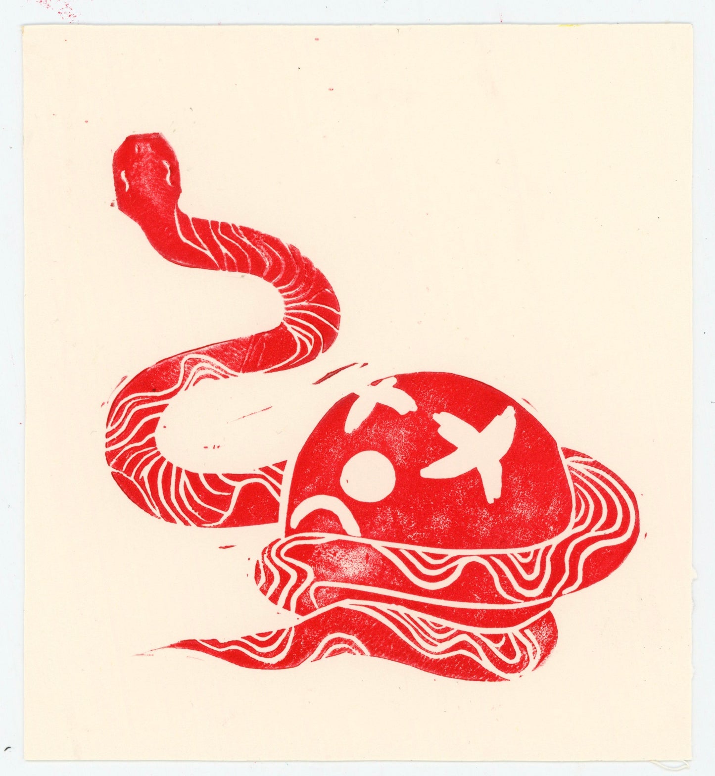 Snake food original print (red ink)