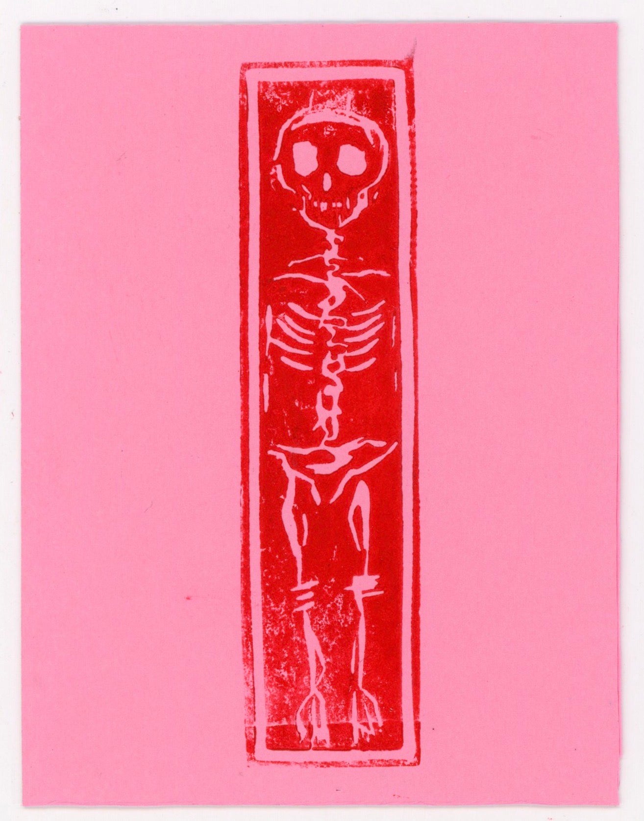 Little Skeleton print (red ink)