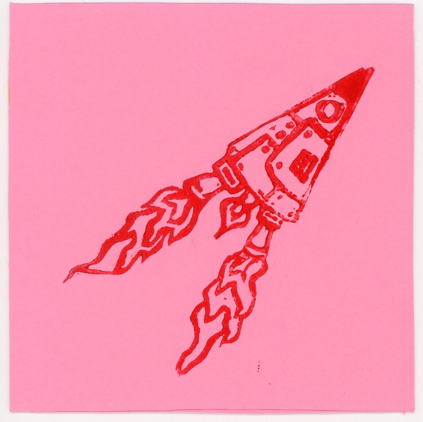 Rocket print (red ink)