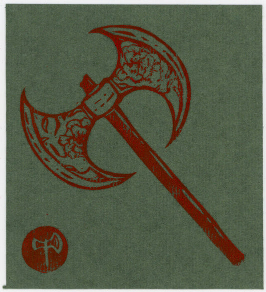 Axe print (red ink)