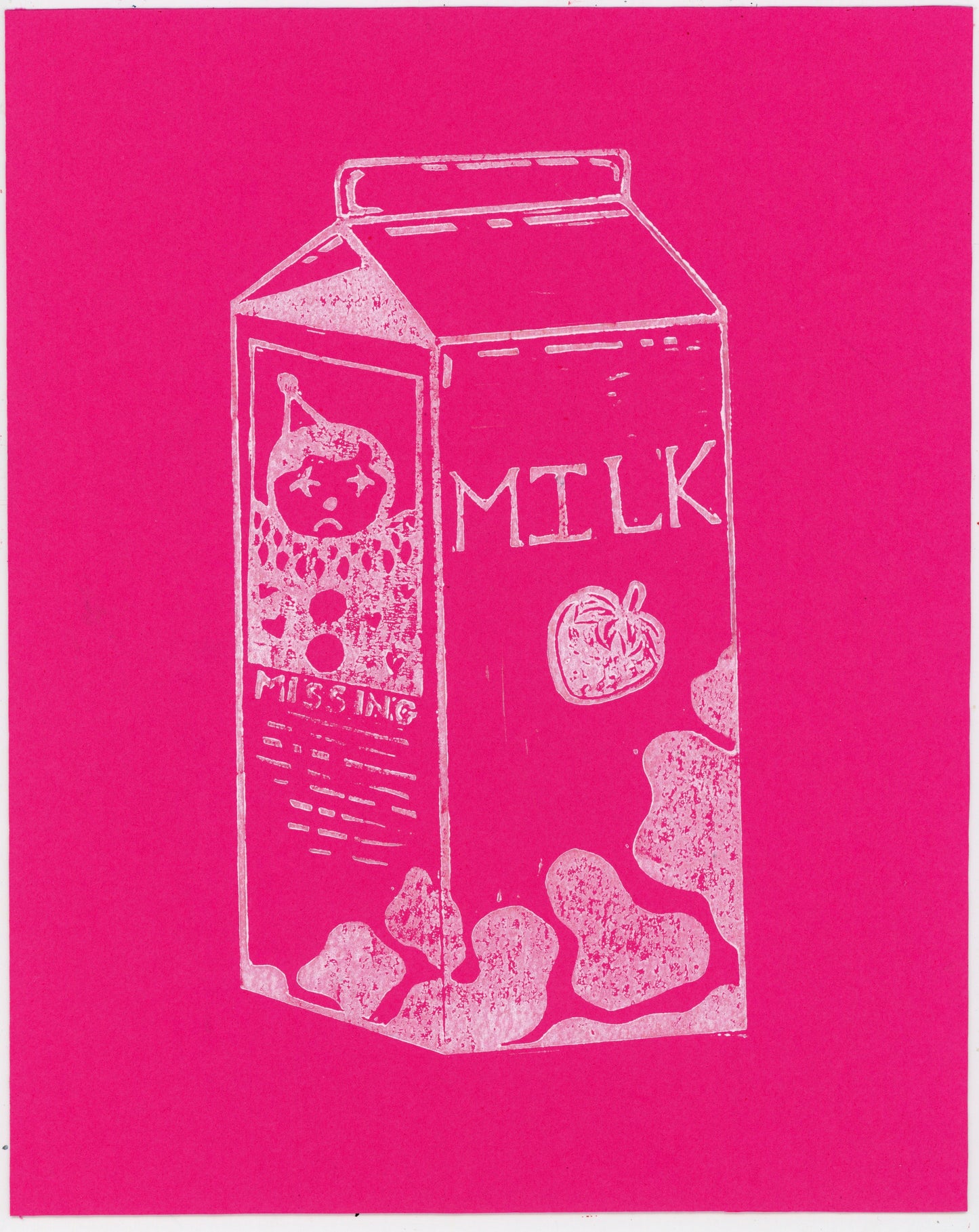 Milk Carton Original print (white ink)