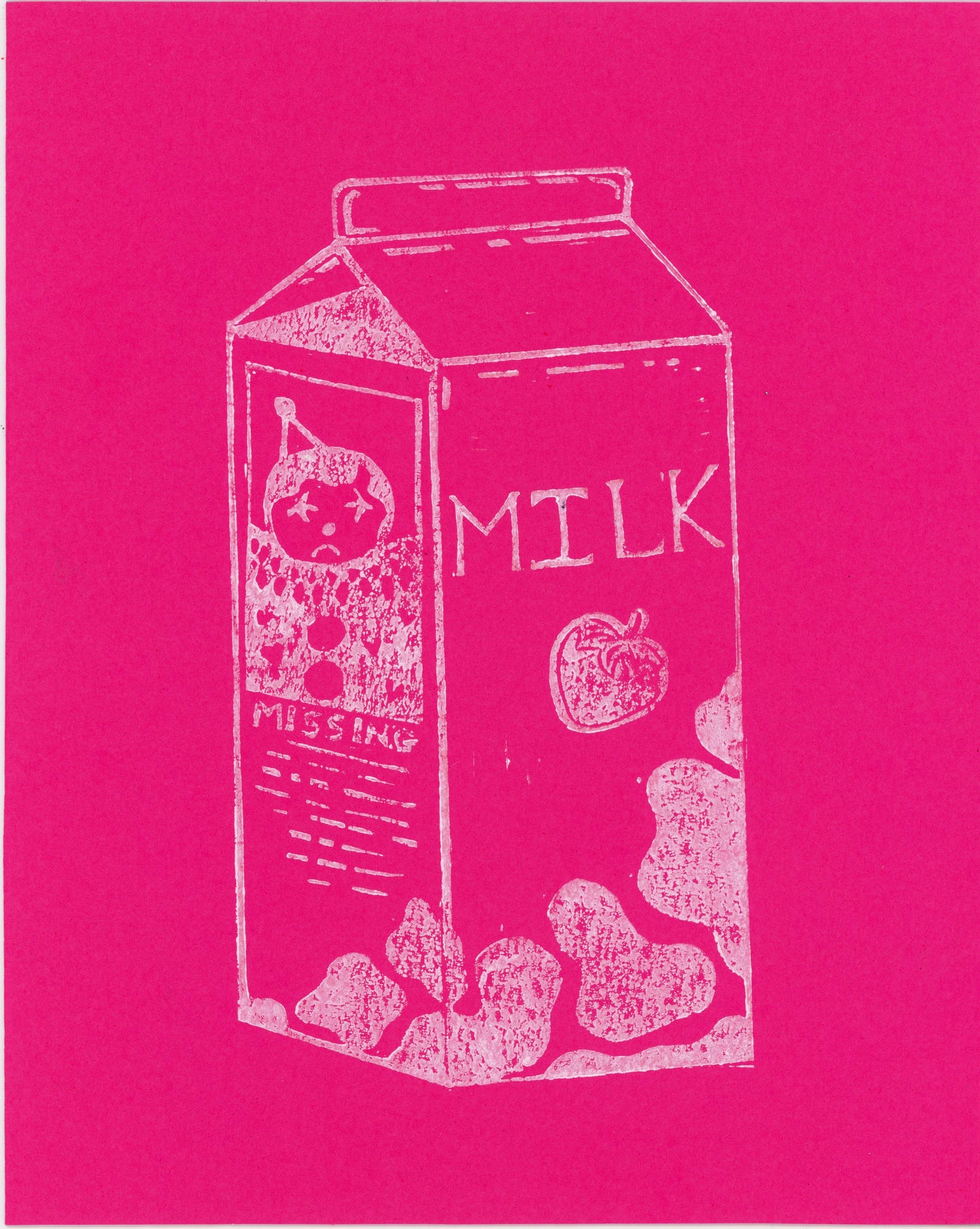 Milk Carton Original print (white ink)