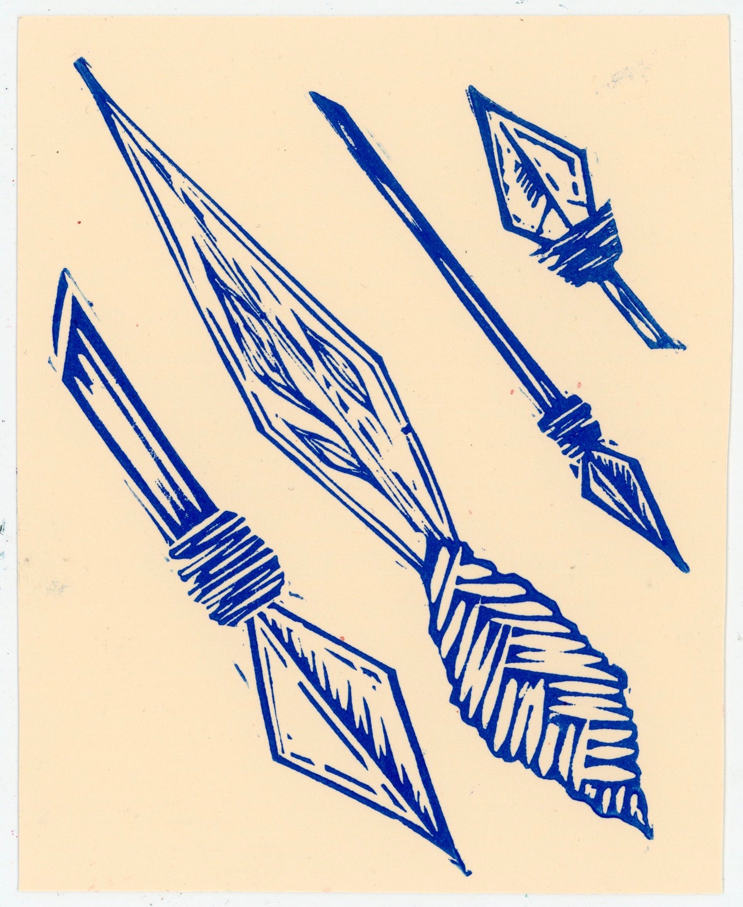 4 blades print (Blue ink)